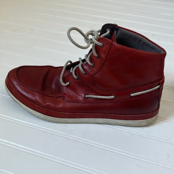 Ugg Bayne Men's Red Leather High-Top Shoes: Size 11 - Picture 5 of 10